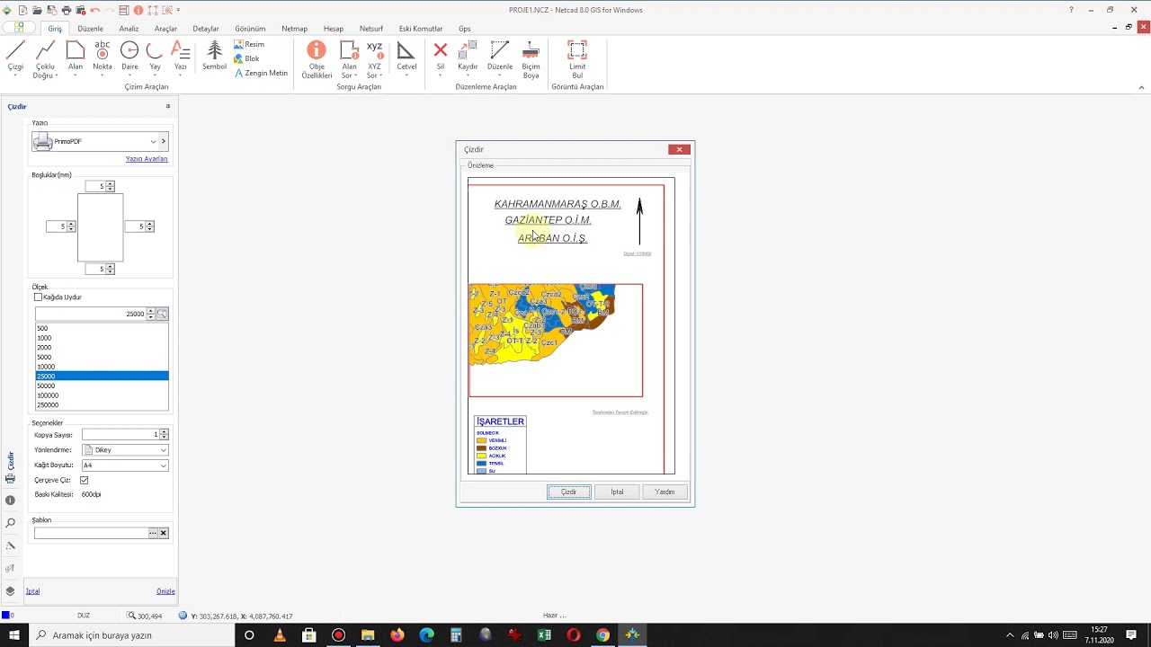 45- NETCAD 8 CIKTI İŞLEMLERİ