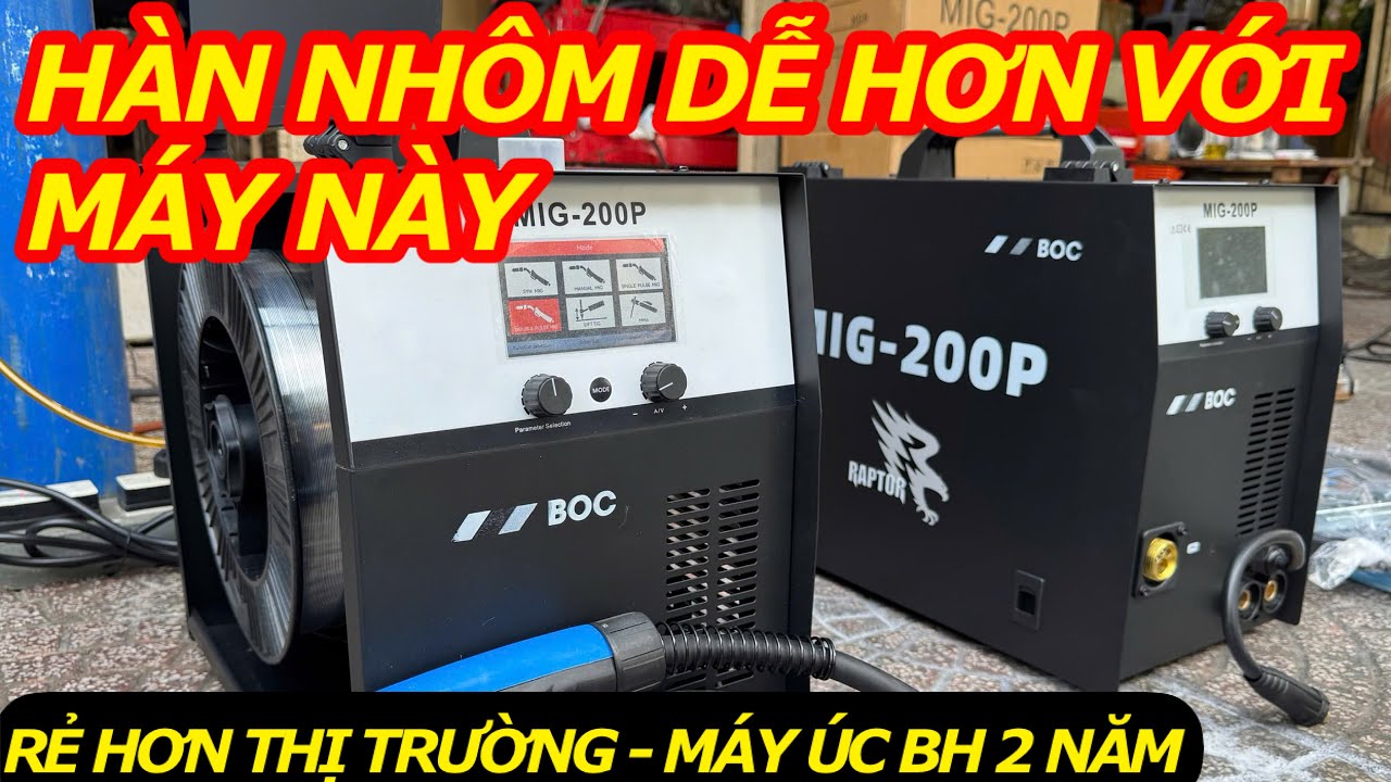 🔴Mig 200P Boc Raptor ,Máy hàn mig xung đôi chất lượng cao 