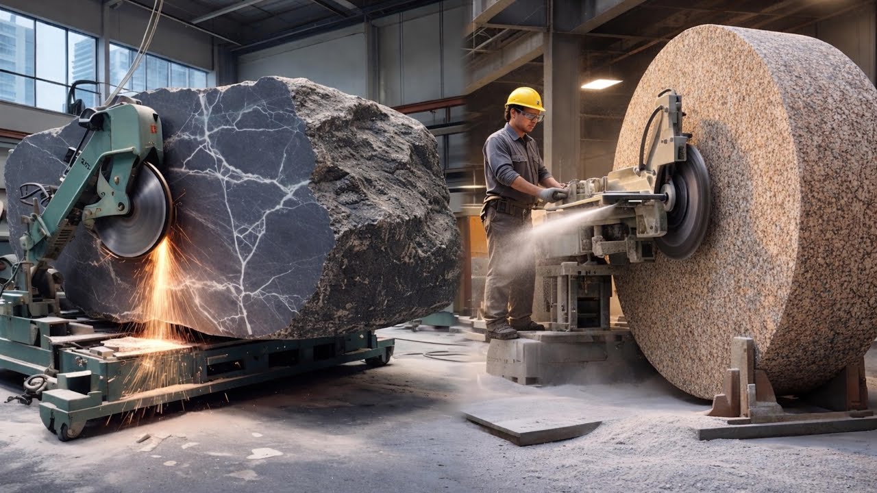 Incredible Marble Making Process | Mountain Rocks Turned Into Luxury Marble Factory