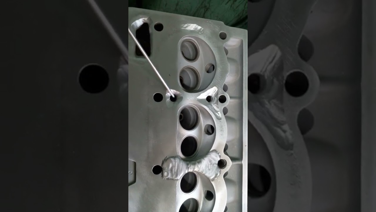 Passo a passo para soldar aluminio na TIG...CHT | cylinder heads welding