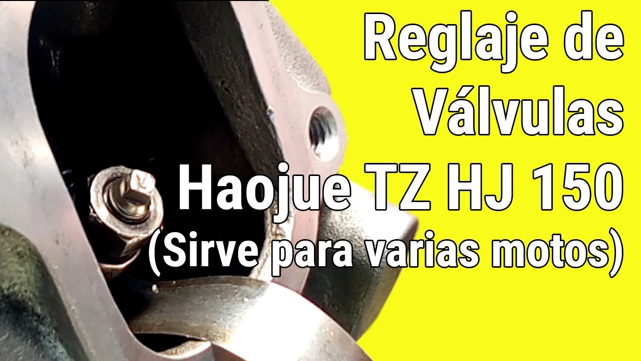 Reglaje de válvulas Haojue TZ150 (Chopper Road) Sirve para ovarias motos