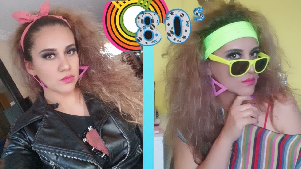 LOOK INSPIRADO EN LOS 80 / MODA RETRO MAQUILLAJE, PEINADO Y VESTUARIO.