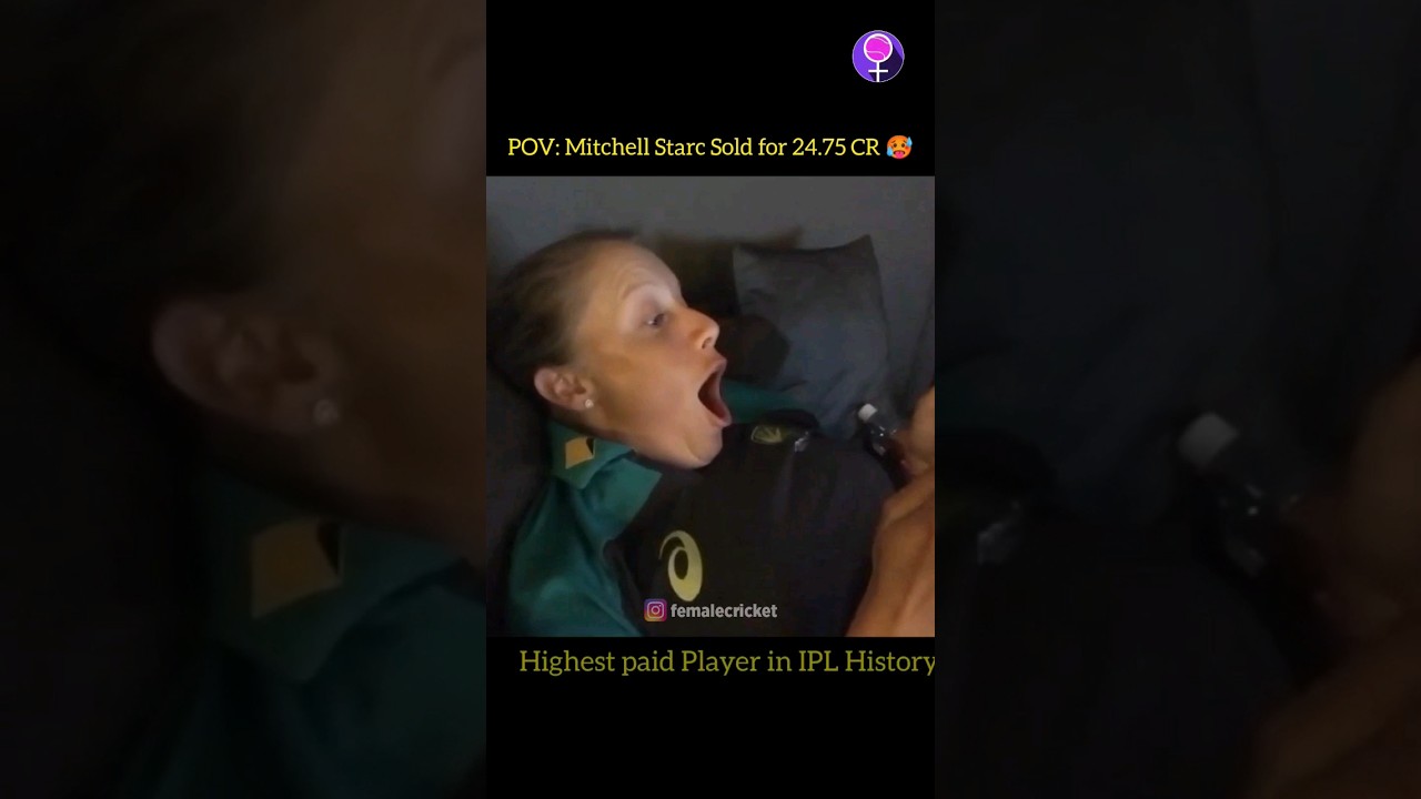 Alyssa Healy reacts to Mitchell Starc's IPL Bid of INR 24.75 CR 😂 #ytshorts #IPLAuction