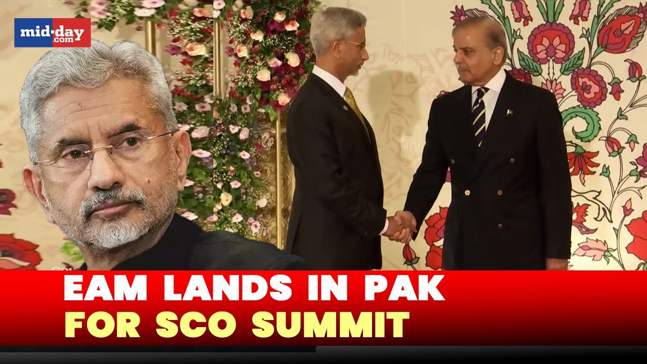 S Jaishankar arrives in Pakistan for SCO meeting, Here's how PM Sharif greeted him