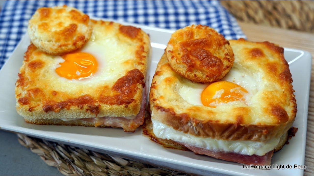 Sandwich Mixto con Huevo al Horno- Receta Fácil, Rápida y Deliciosa