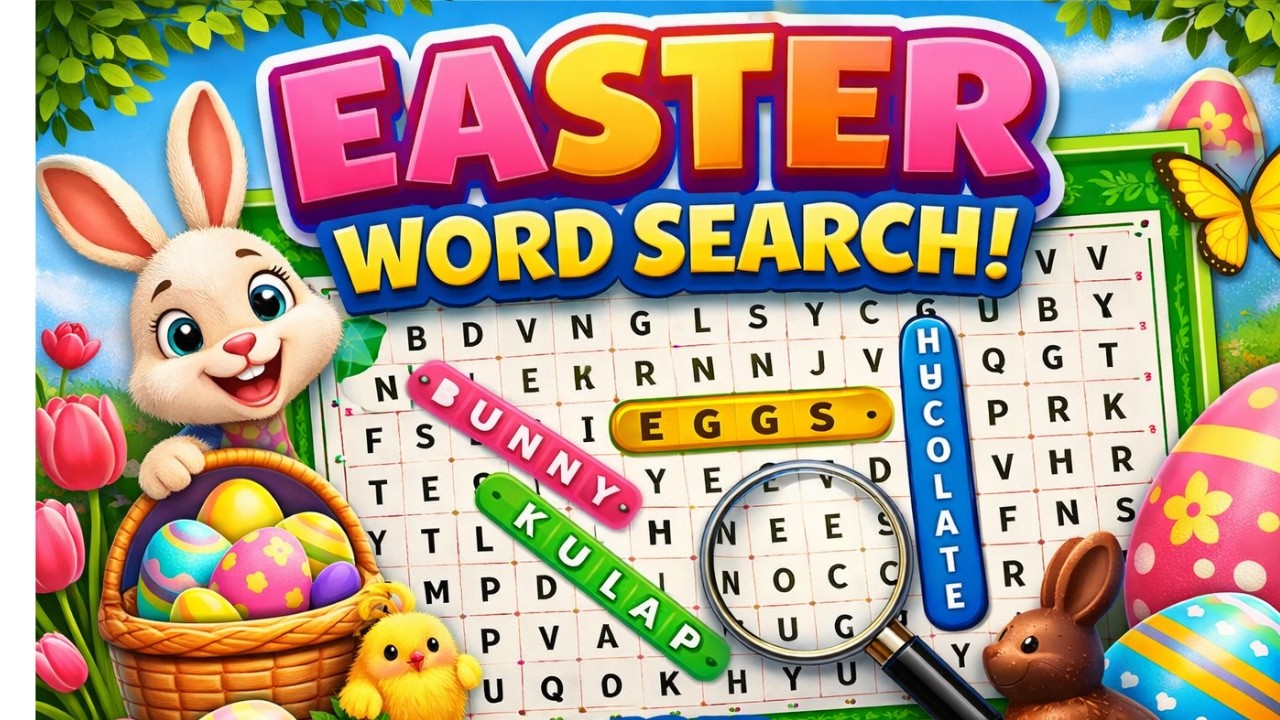 Easter Word Search Game 1 🐰 Can You Find All the Hidden Words?