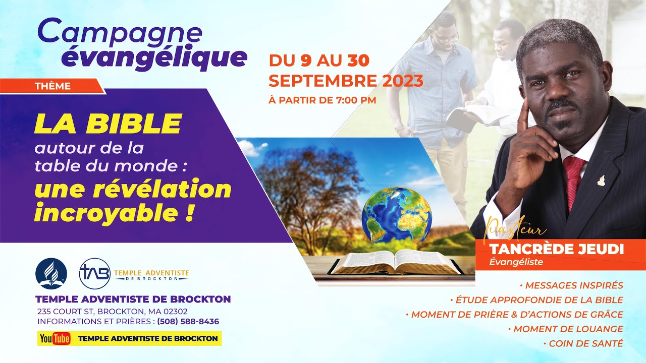Pasteur Tancrède Jeudi 