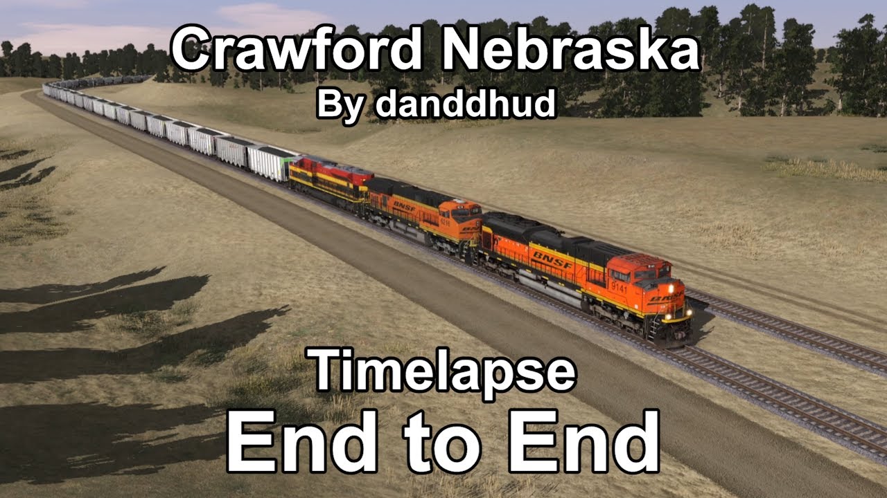 Trainz: Crawford Nebraska Timelapse (End to End)