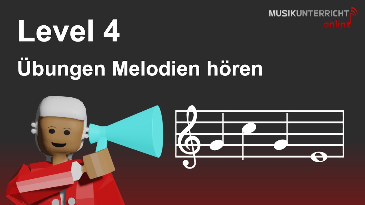 Melodien Hörübungen: Level 4 – Acht Takte pro Melodie – Gehörbildung Melodiediktate