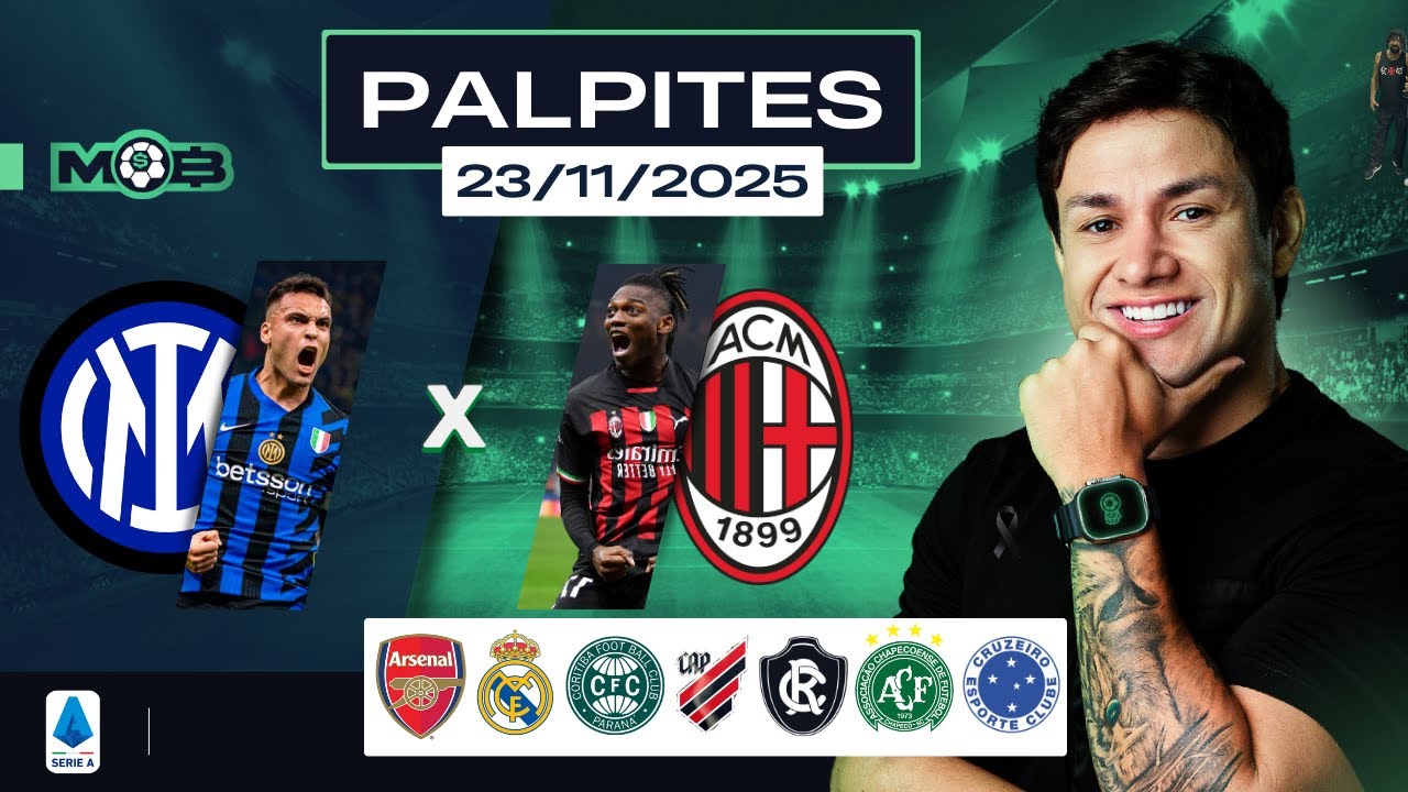 PALPITES DE FUTEBOL PARA O DIA 23 11 2025 + BILHETE PRONTO (DOMINGOU NO MUNDO BET)