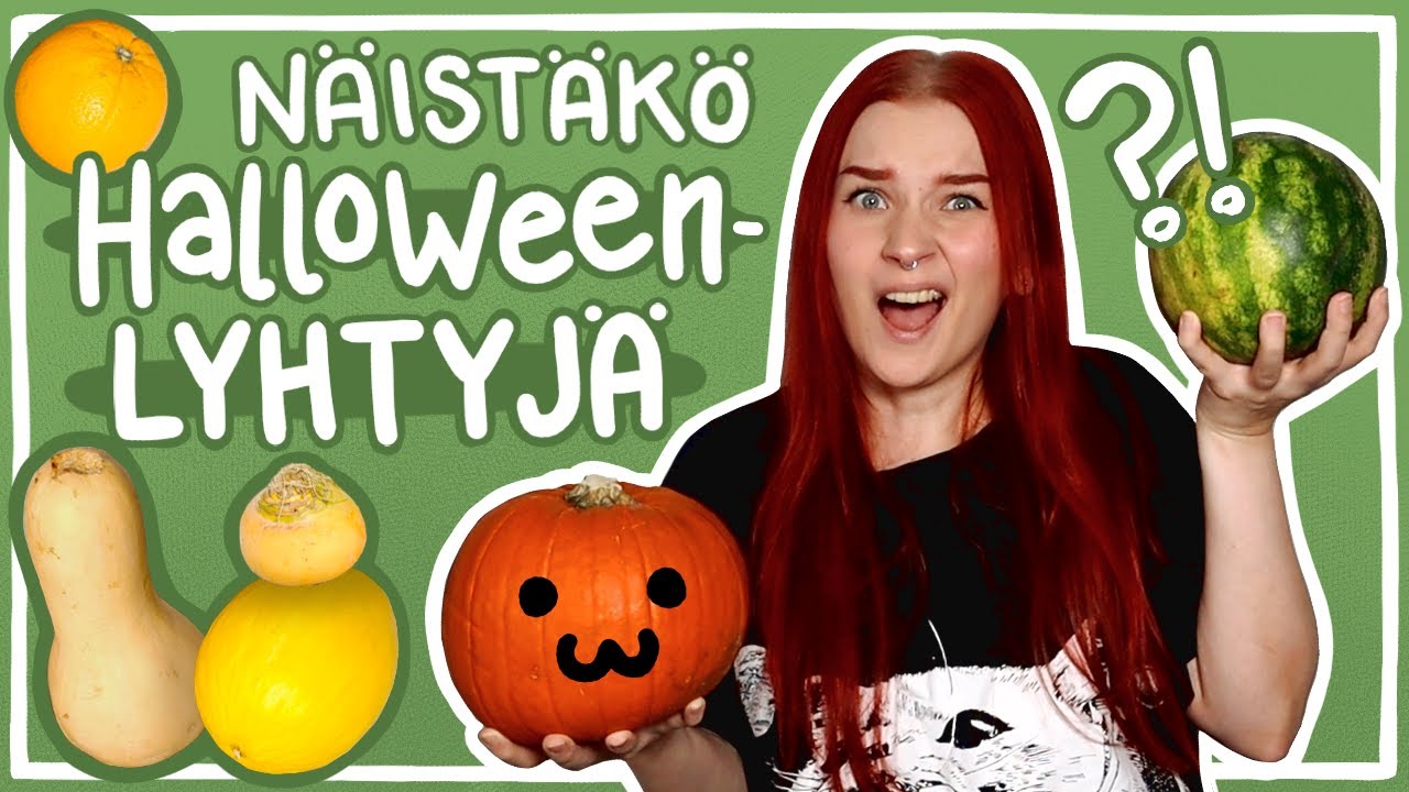 Kokeilin kaivertaa ERI KASVIKSISTA Halloween lyhtyjä!? 🎃 (mitä ihmettä??)