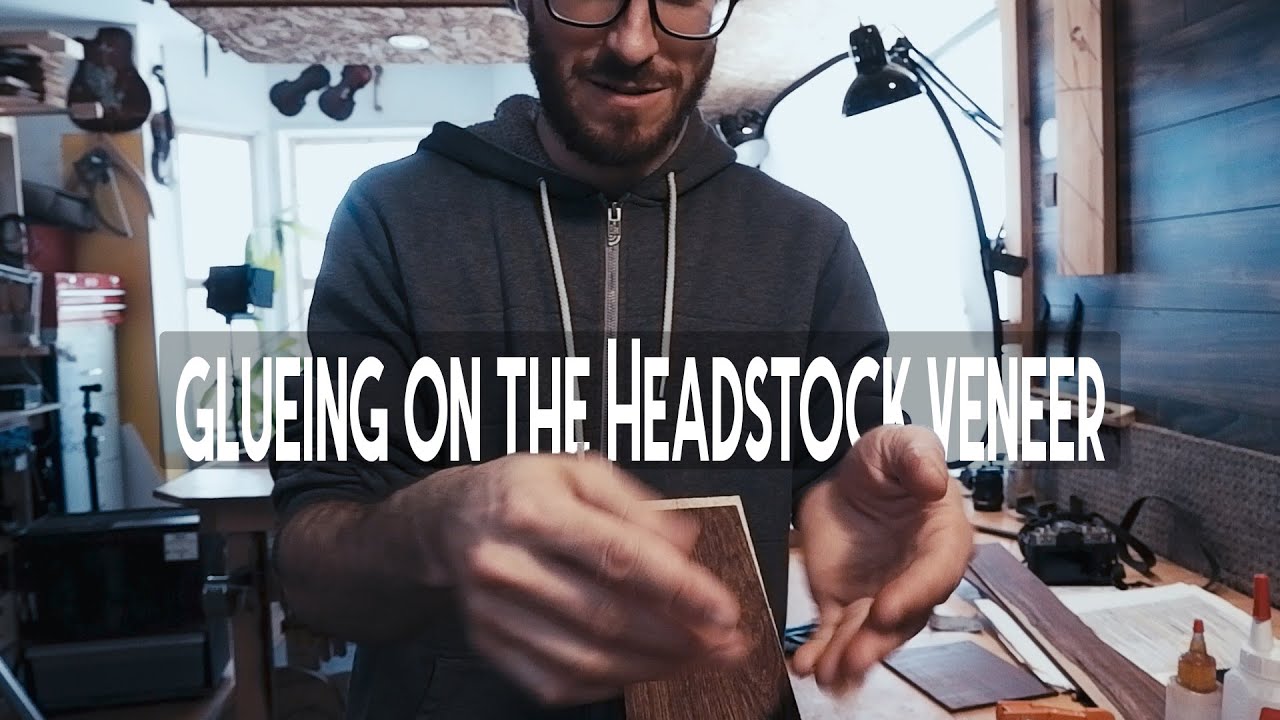 glueing on a headstock veneer