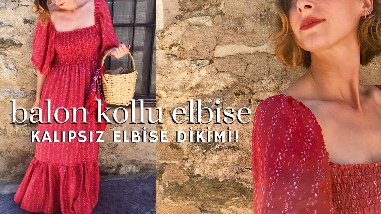 278$'LIK BALON KOLLU MAXİ ELBİSEYİ 20TL'YE DİKTİM! | YENİ BAŞLAYANLARA DETAYLI ANLATIM