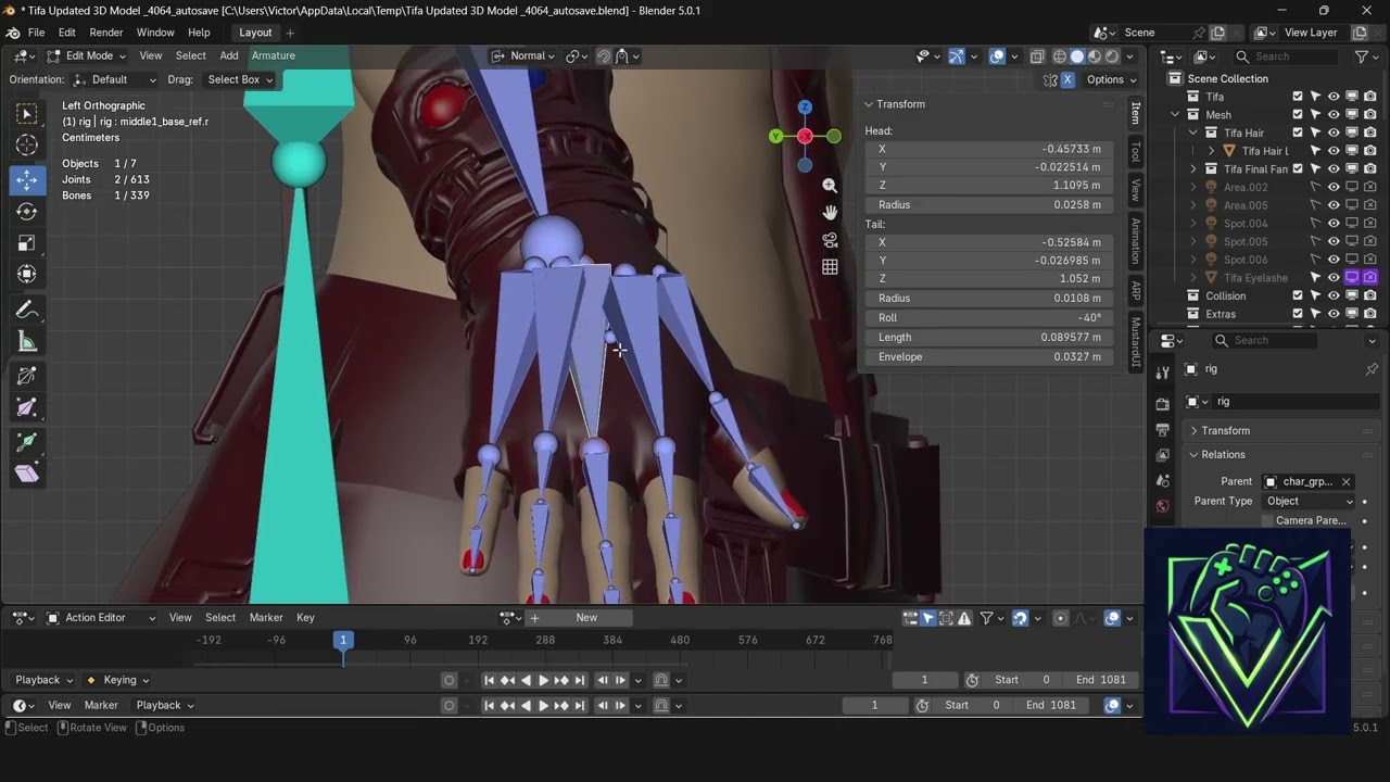 Rigging a Game Character From Scratch — Full Process