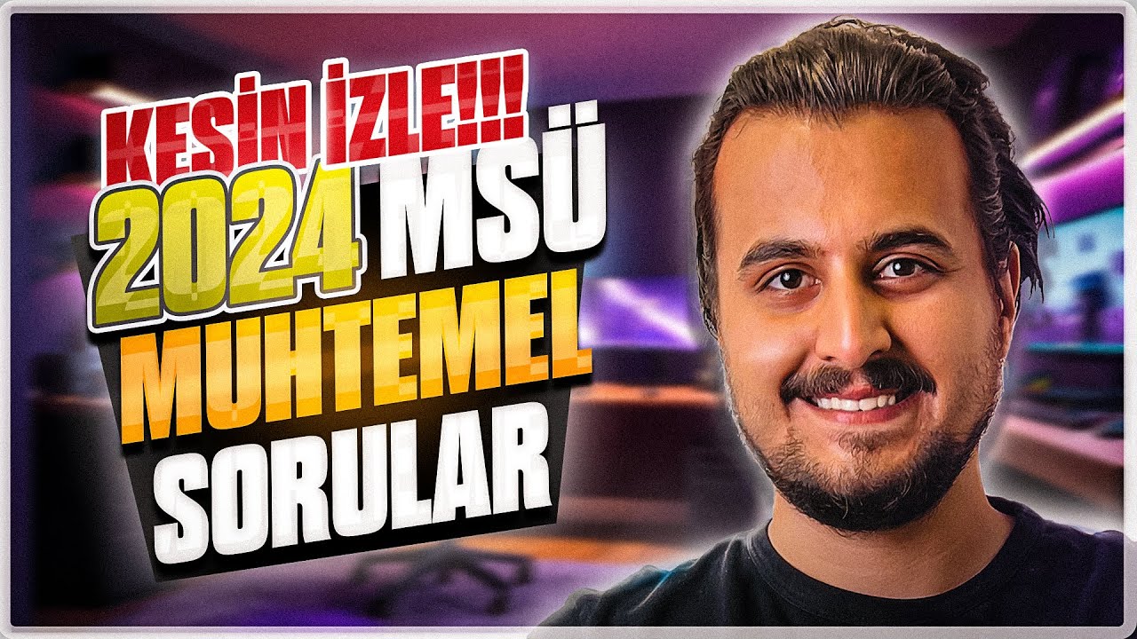 2024 MSÜ KİMYA ÇIKMASI MUHTEMEL SORULAR