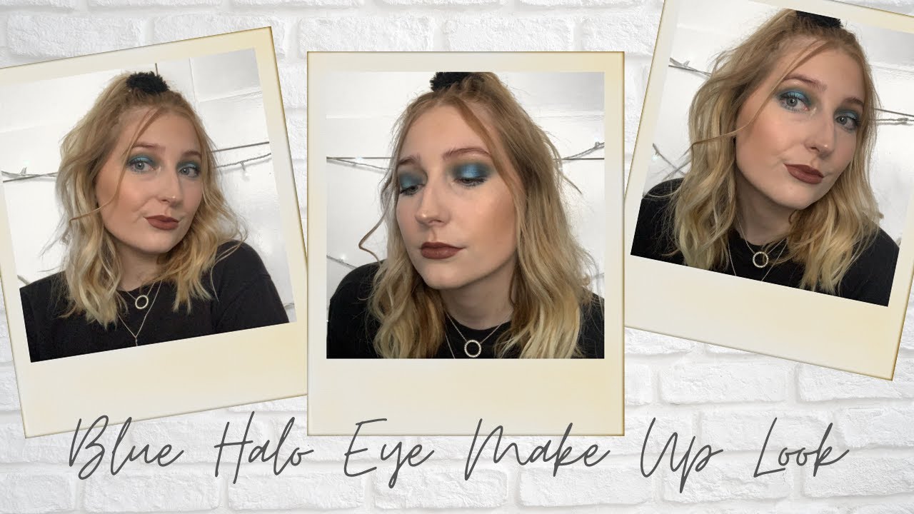 BLUE HALO EYE MAKE UP LOOK