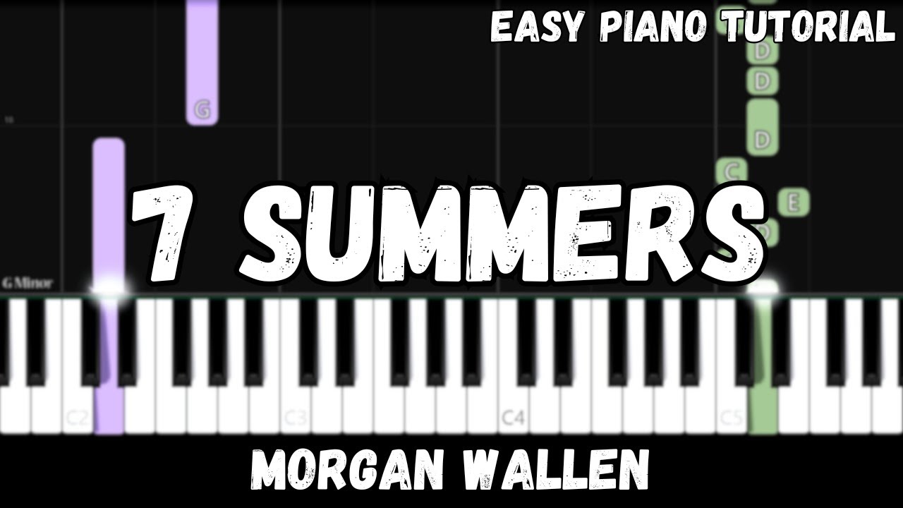 Morgan Wallen - 7 Summers (Easy Piano Tutorial)