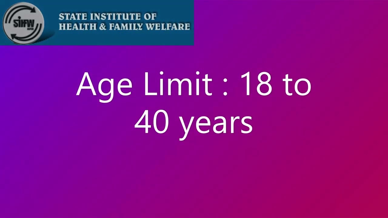 SIHFW Jobs - State Institute Of Health And Family Welfare - Rajasthan