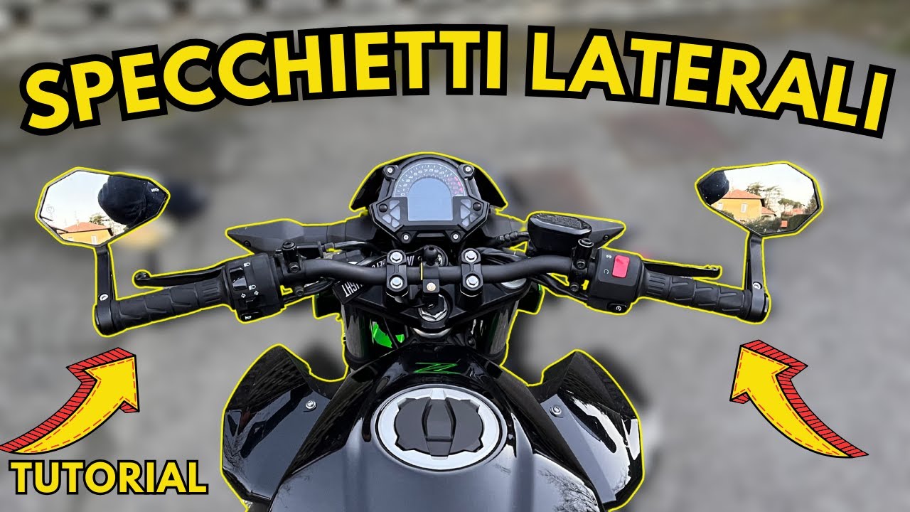 MONTARE SPECCHIETTI MANUBRIO (END BAR) sulla MOTO