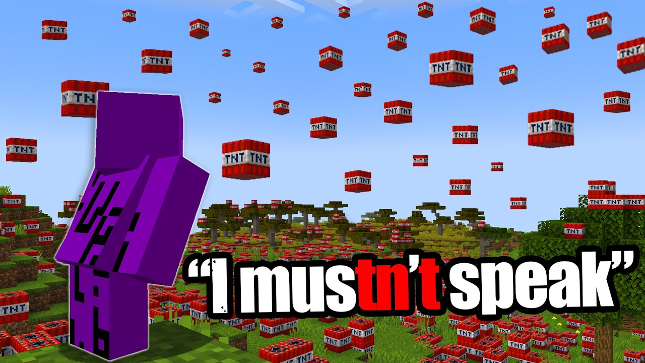 Minecraft, but if I say a block it falls from the Sky...