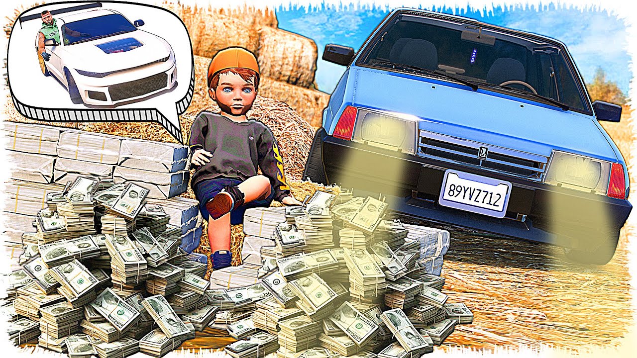 Джейсон көөөп ақша тауып әкесінің көлігін қайтарды (GTA V)