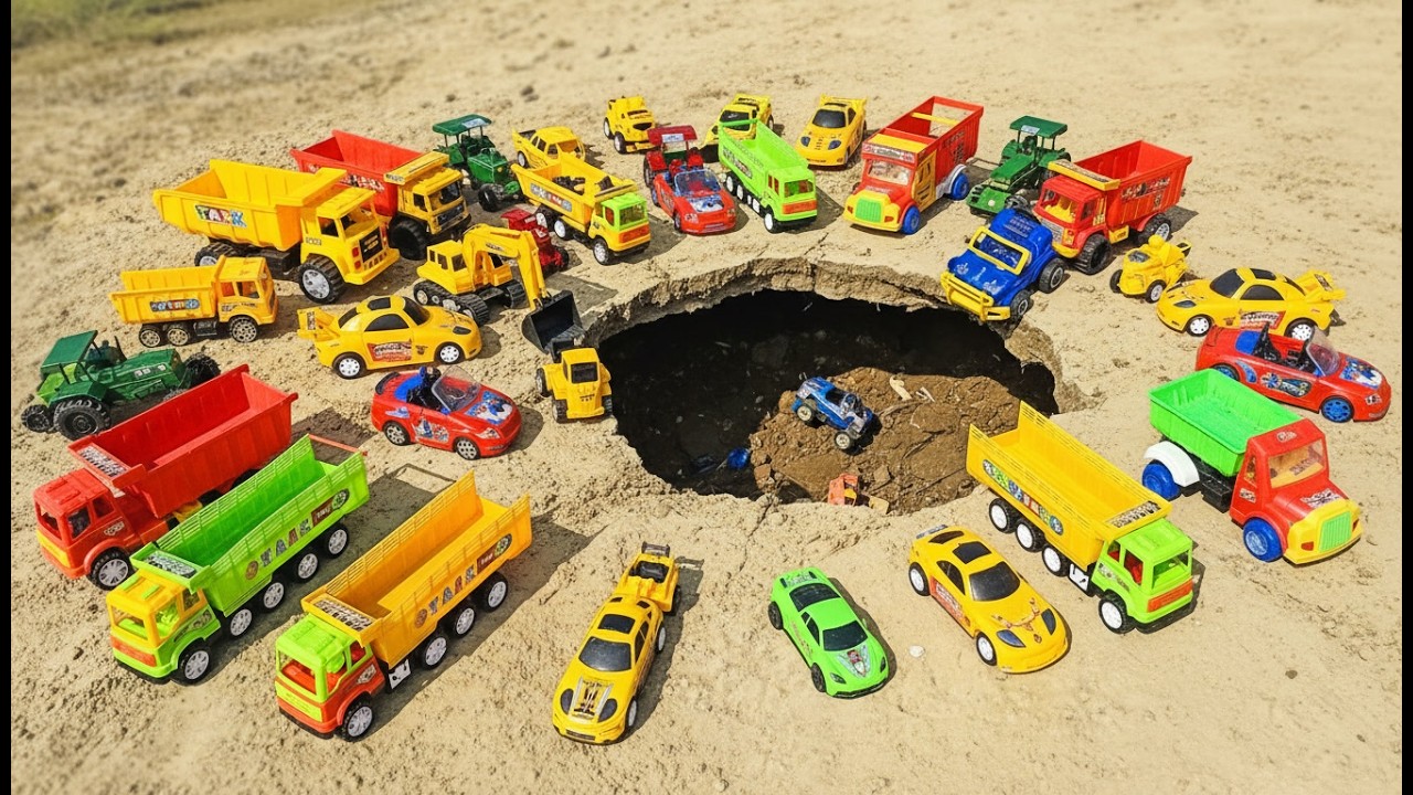 BharatBenz 2 Auto Rickshaw 2 HMT Tractor Accident Highway Pulling jcb tractor Rickshaw Car ? CS Toy