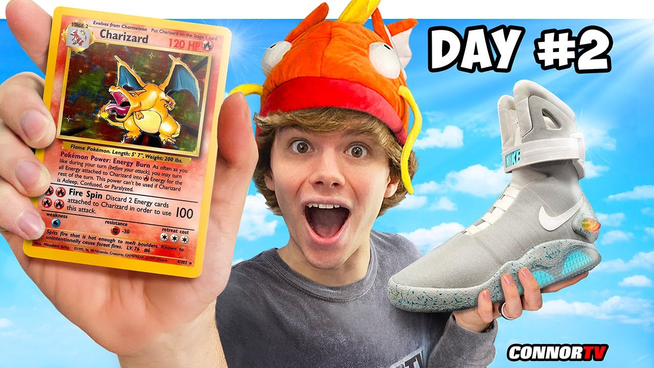 Trading a Penny to Nike Air Mags *Rare Charizard* Day 2