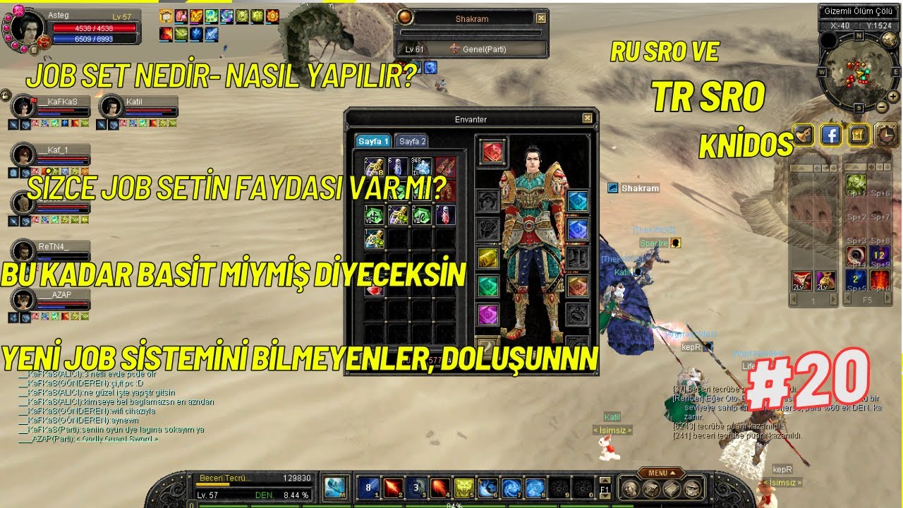 Yeni Job Set Nasıl Yapılır? TR Sro Nemrut / Knidos [ Silkroad Online ]
