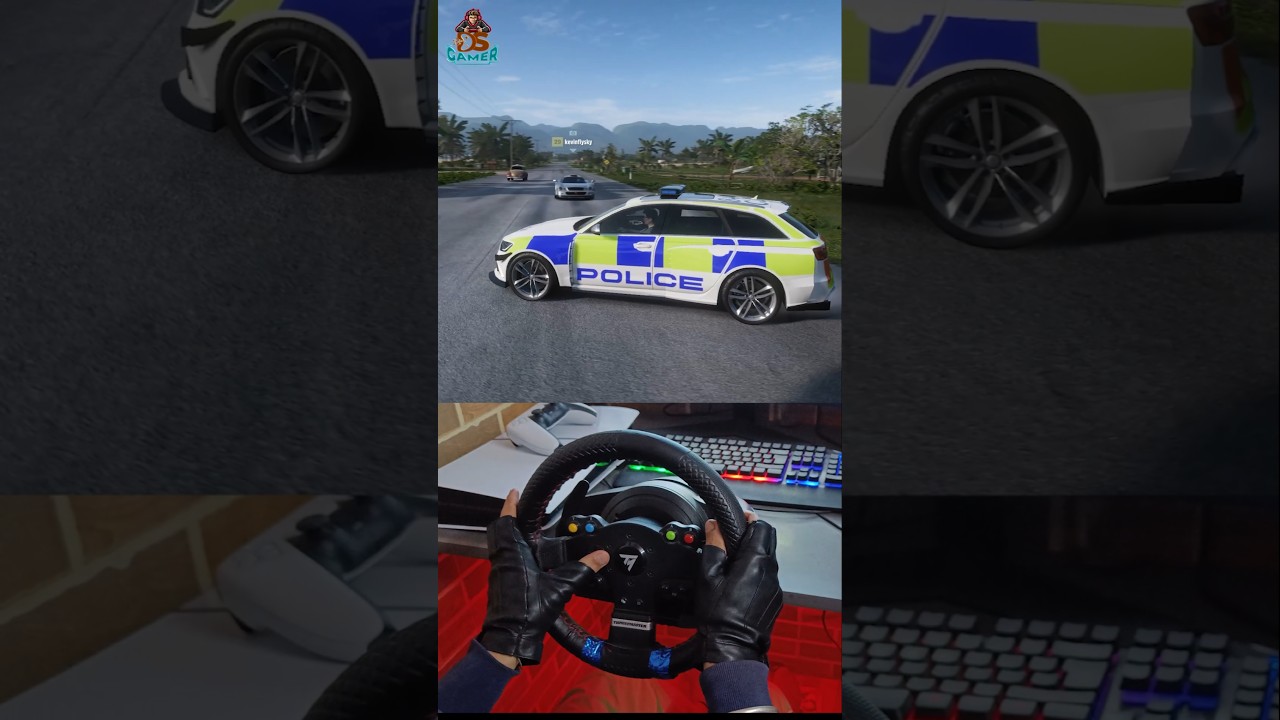 🔥Forza Horizon 6: Racing car chase by Forza Police Audi! #shorts #fh6 #carchase