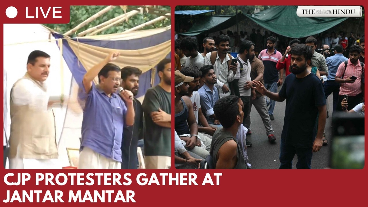 CJP protesters gather at Jantar Mantar in New Delhi