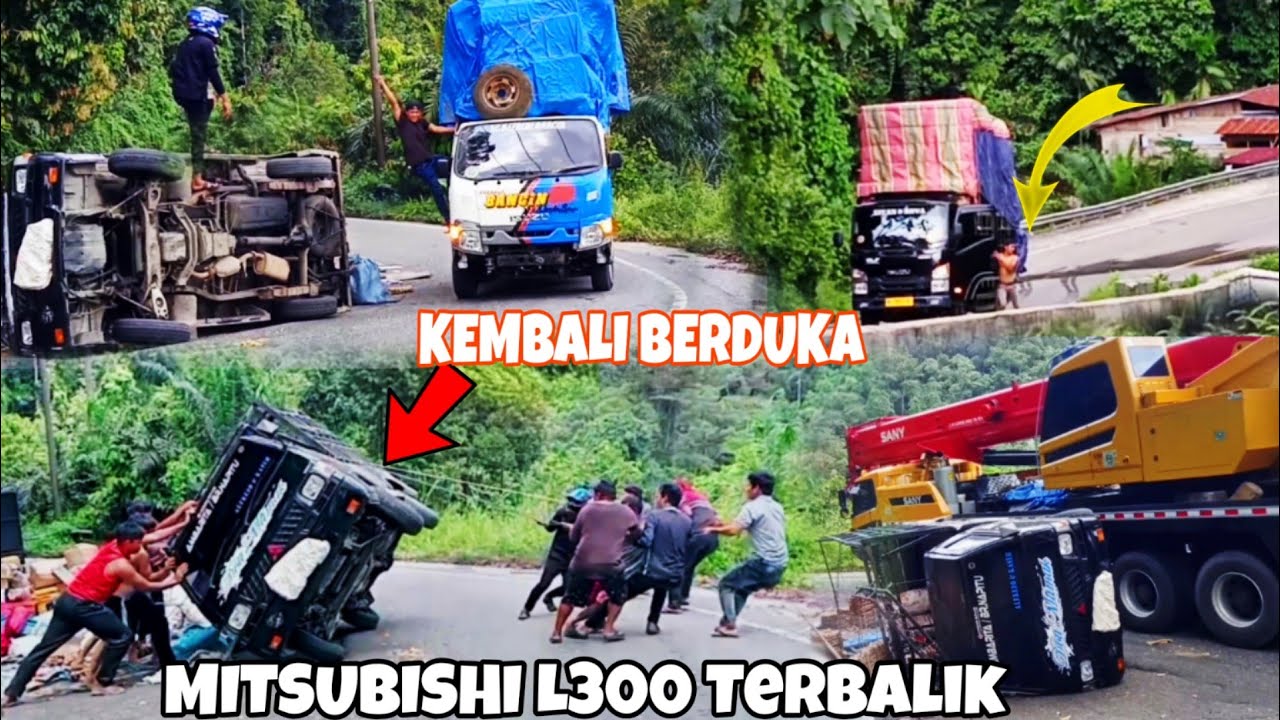 Kembali makan korban Mitsubishi L300 terbalik di puncak tanjakan kedabuhan.