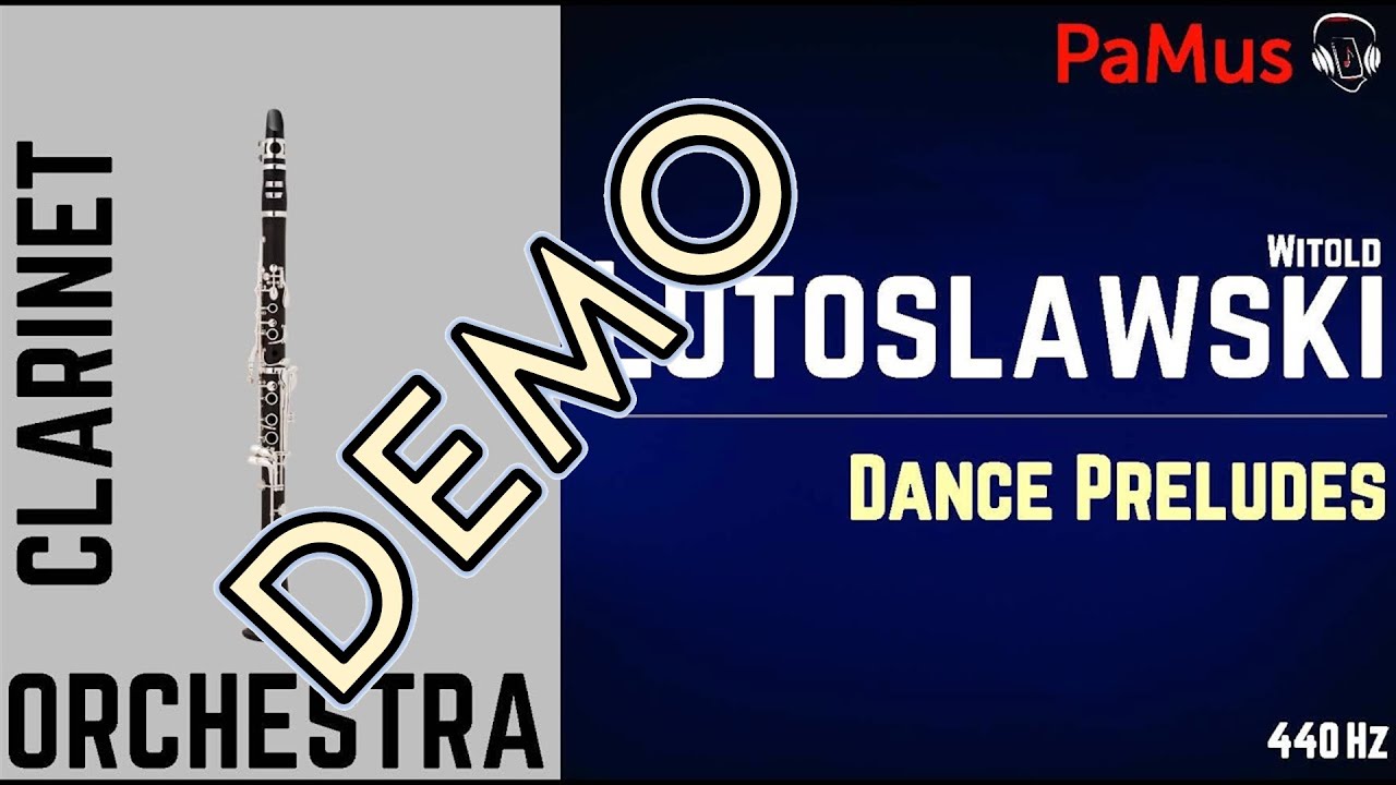 Witold Lutosławski: Dance Preludes for Clarinet - Orchestra accompaniment 440Hz