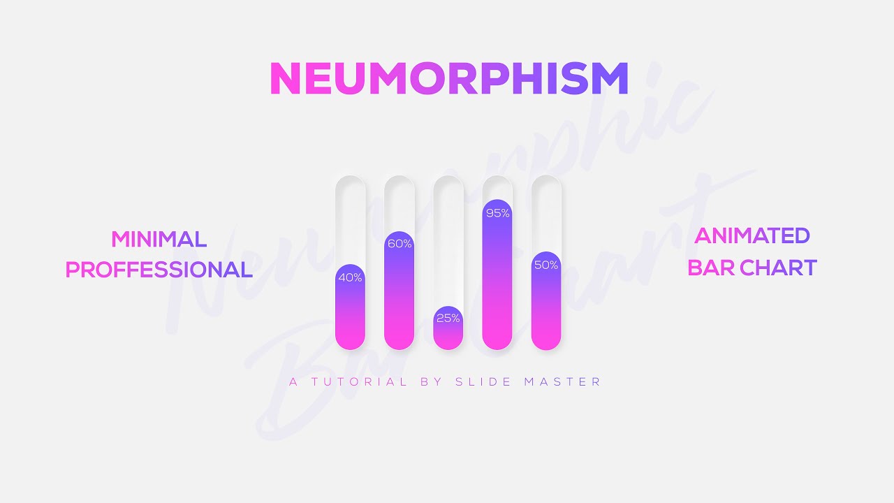Neumorphic Animated Bar Chart 🔥 in PowerPoint - Minimal & Professional