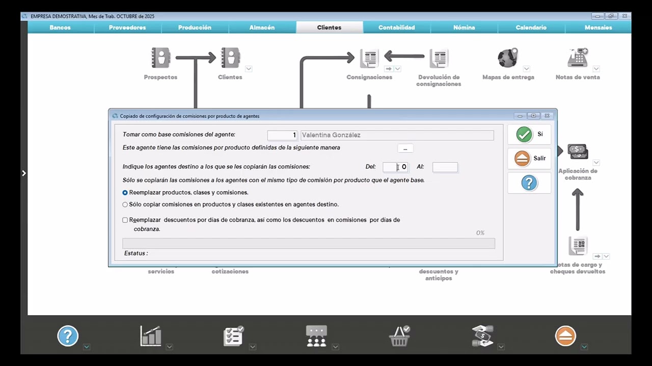 Copiado de comisiones en ALPHA ERP® (v21)
