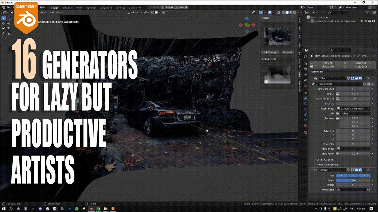 16 generators for lazy but productive blender artist