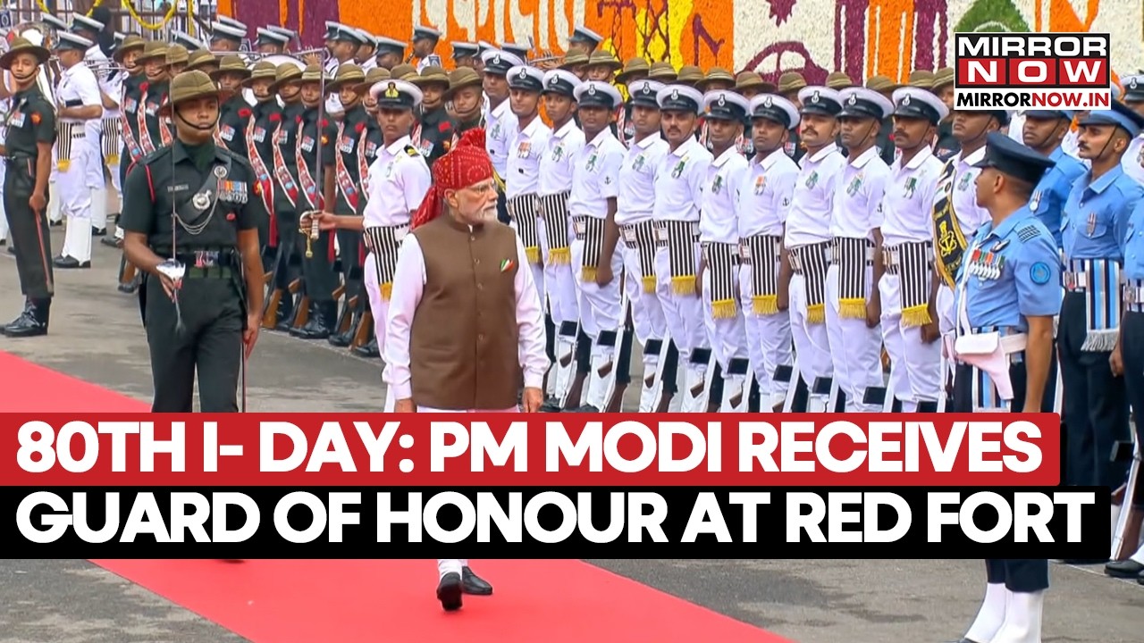 PM Modi Recieves Guard Of Honour At Red Fort In Delhi On 80th Independence Day Celebrations | Watch