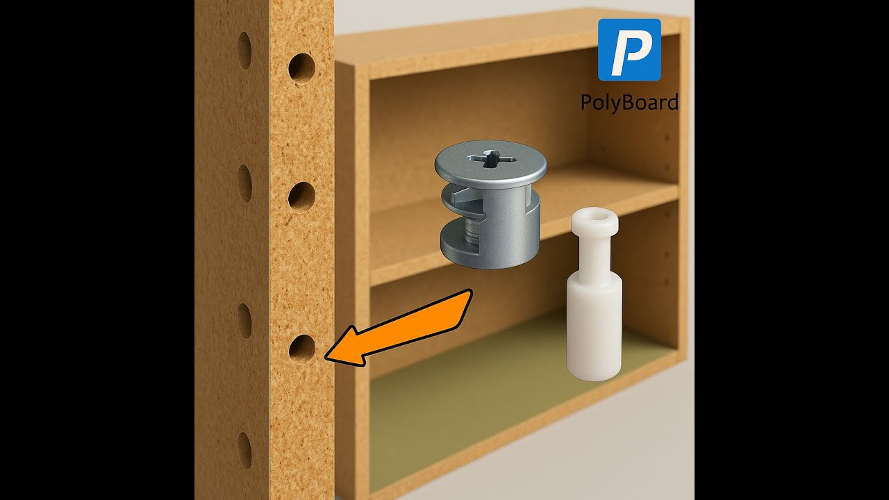 Adding Mini-Fix Drilling in PolyBoard إضافة تخريم الميني فيكس في برنامج