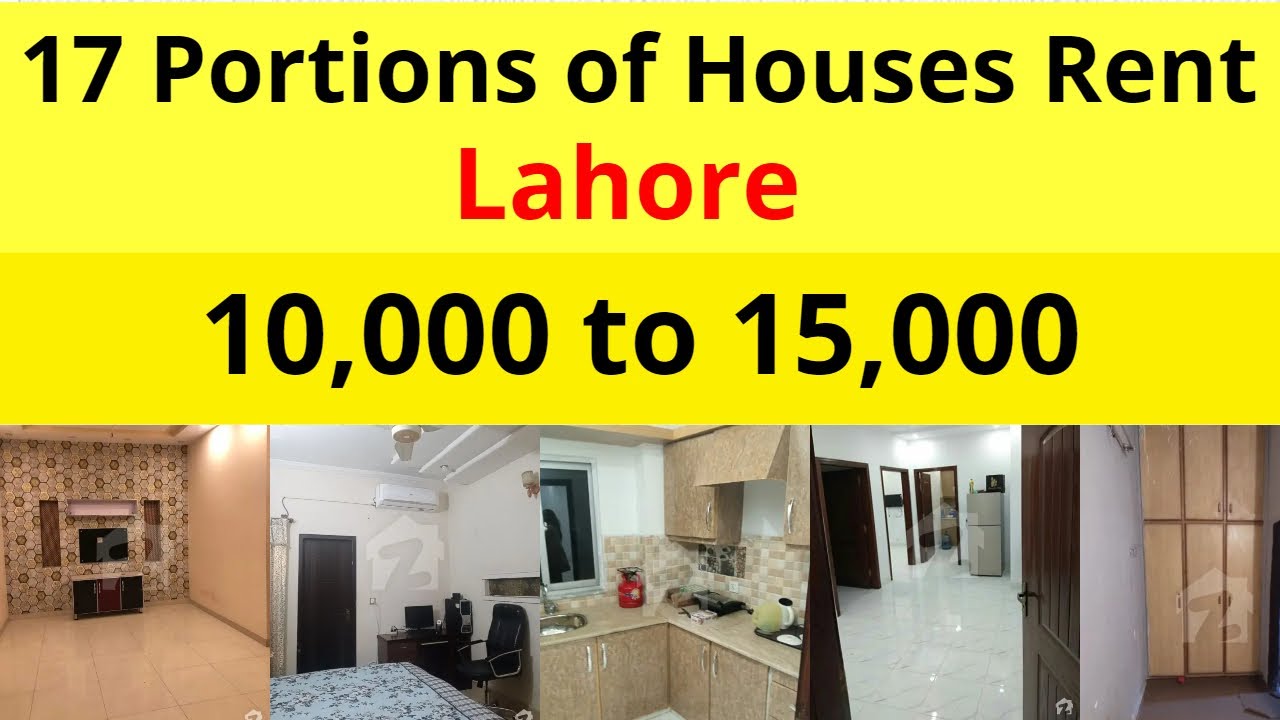 17 Portions of Houses for Rent in Lahore | Price 10,000 to 15,000