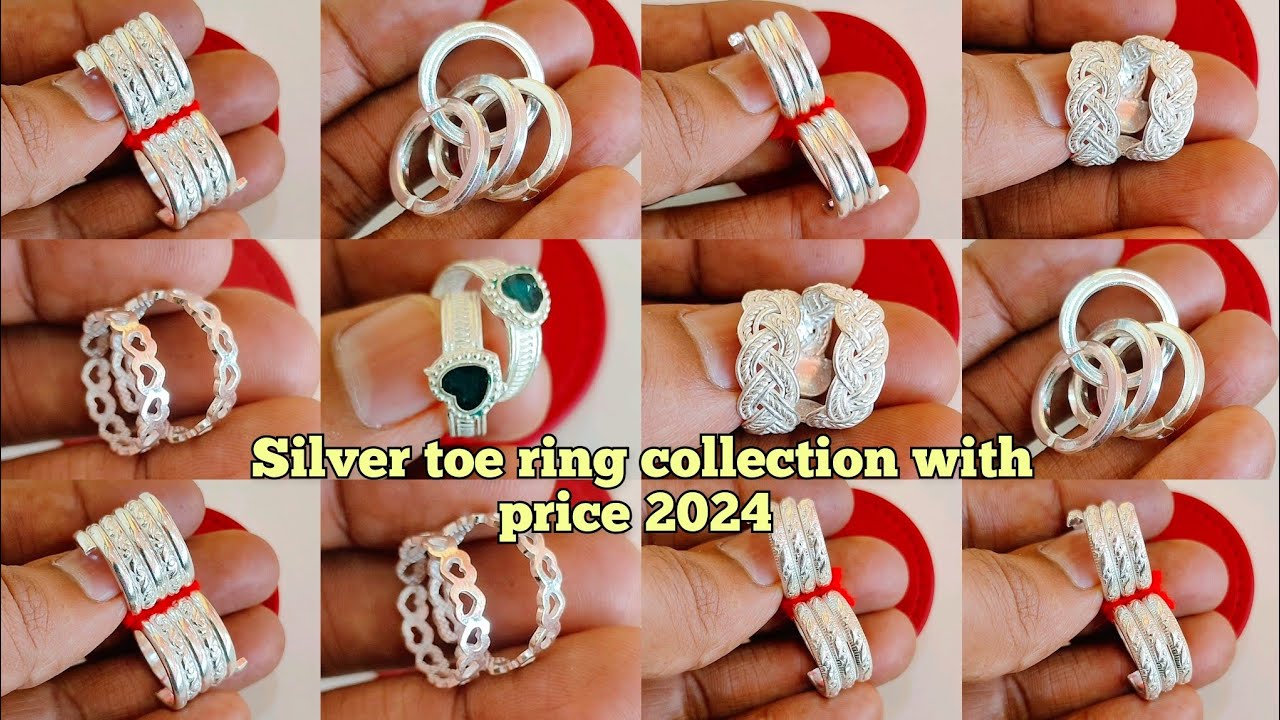 Silver new toe ring designs with price 2024/pure Silver Toe collection with price 2024