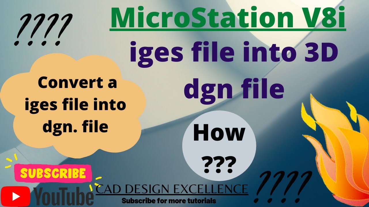 Convert iges file into microstation || iges file into dgn