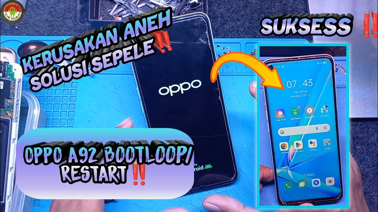 OPPO A92 LOGO DAN RESTART, BUKAN HARDWARE BUKAN SOFTWARE, BUKAN BATTERY BUKAN V-USE ‼️