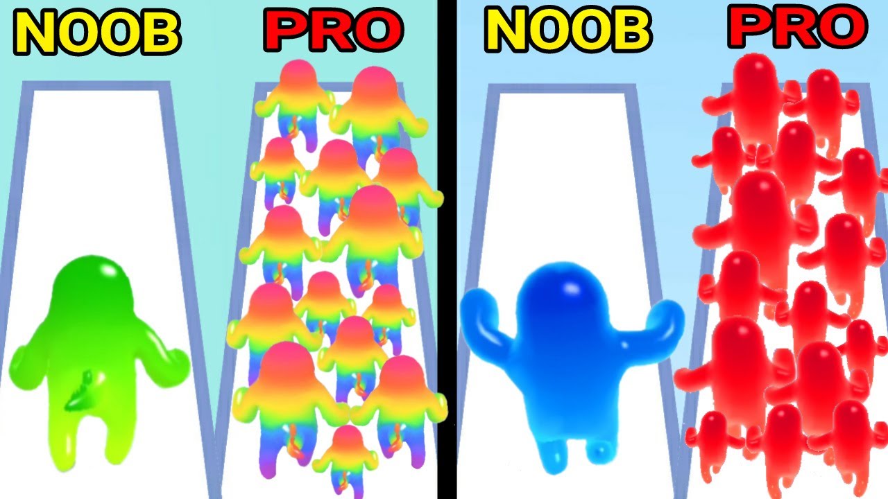 NOOB vs PRO in Jelly Clash 3D vs NOOB vs PRO in Join Blob Clash 3d