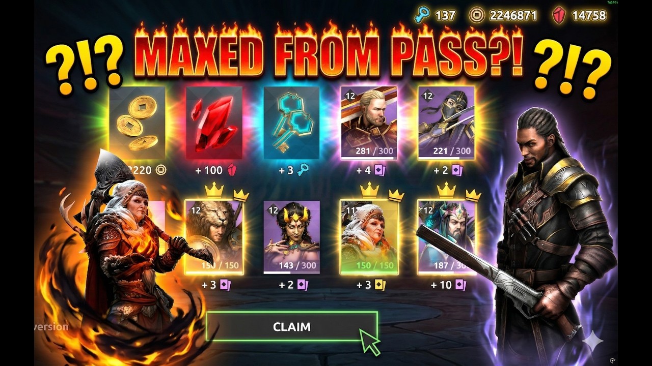 🔴 SFA FIGHT PASS MAX REWARDS😱 CRAZY LOOT ||#shadowfight4 #sfa