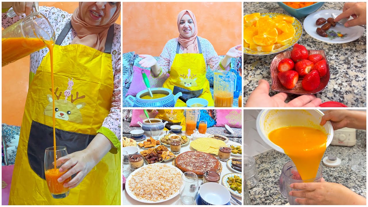 يوميات حلومة في رمضان👩‍🍳الفطور لي حضرت لخويا وبنتي💗تقاسمت معاكم عصير منعش مايخطاكمش✅