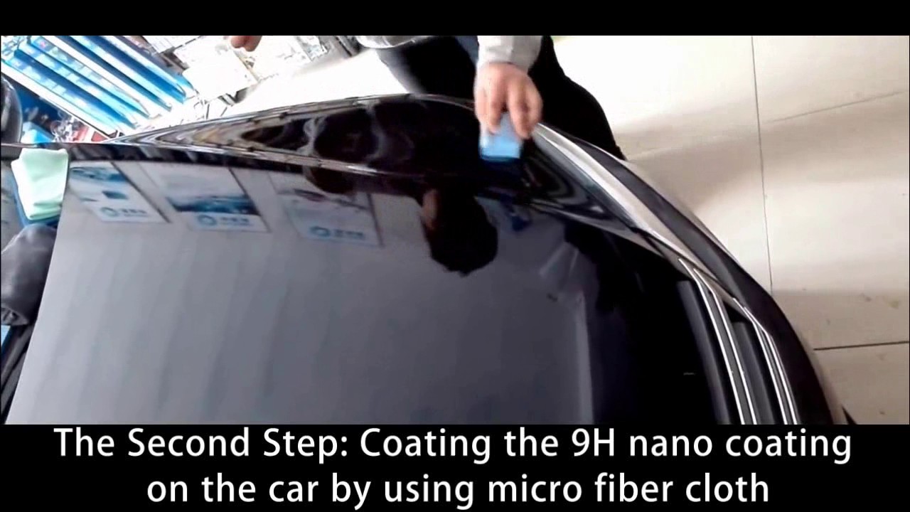9H car nano coating application video