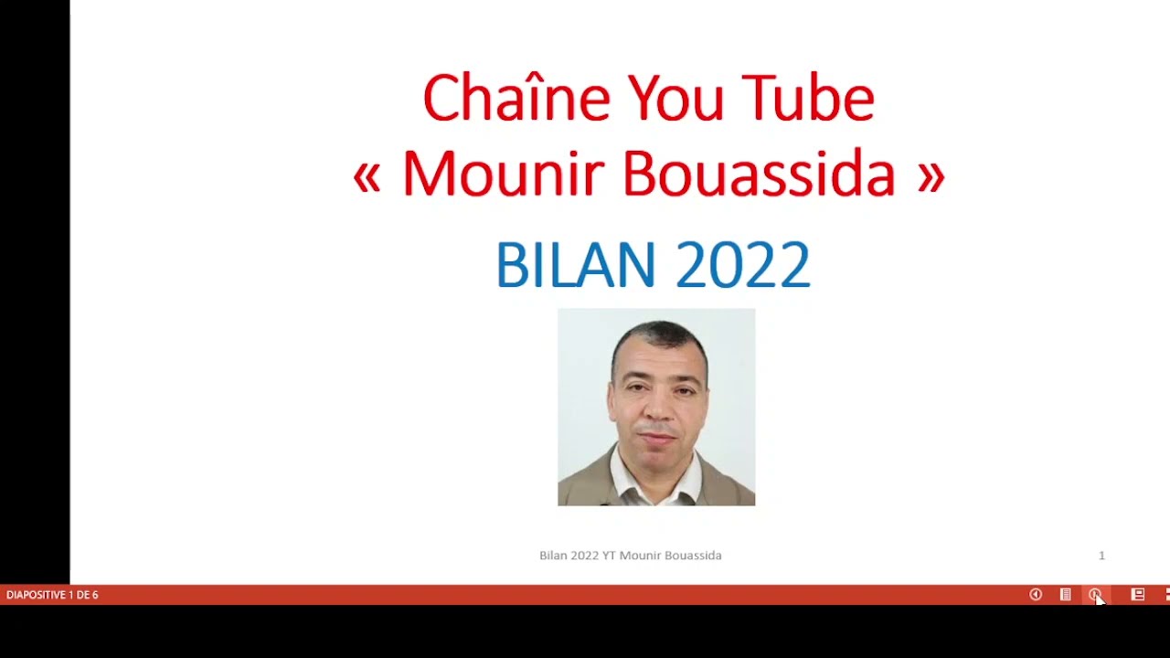 Bilan chaîne Mounir Bouassida