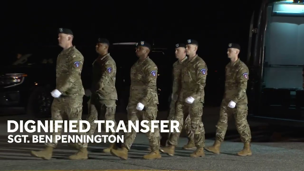 Dignified transfer of Kentucky Sgt. Ben Pennington