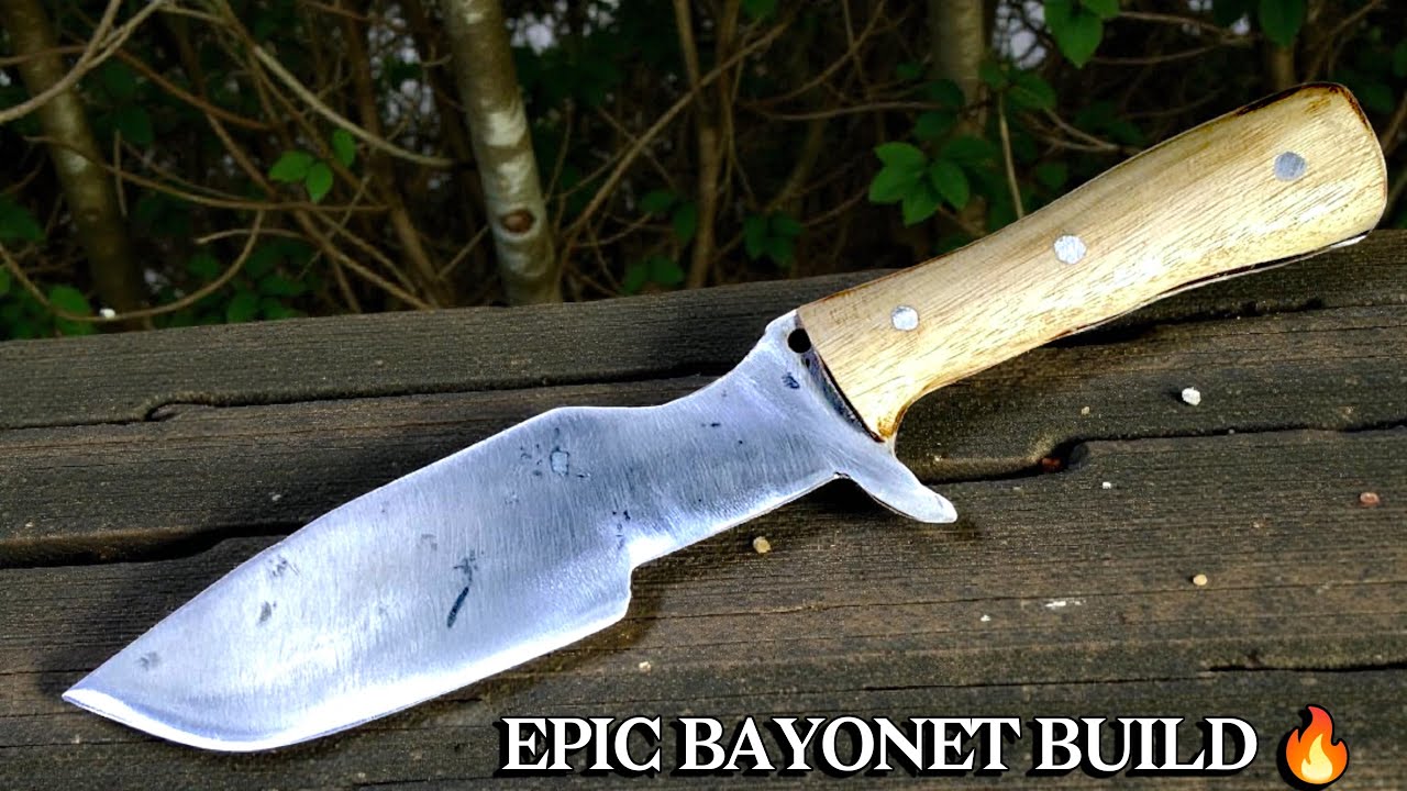 Making a Bayonet Knife from Scrap Metal & Butcher Parts | Full Build