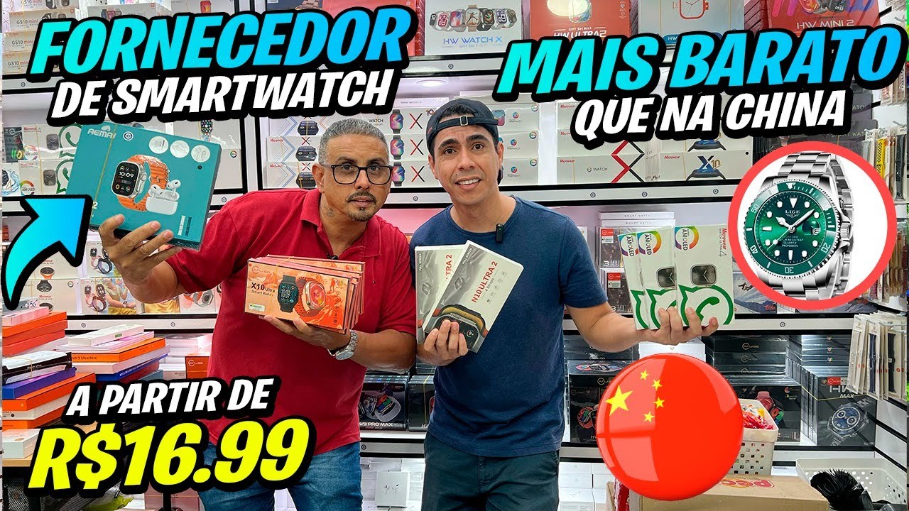 🚨 Fornecedor de Smartwatch A partir de APENAS R$16,99! Mais Barato que na China! 🔥