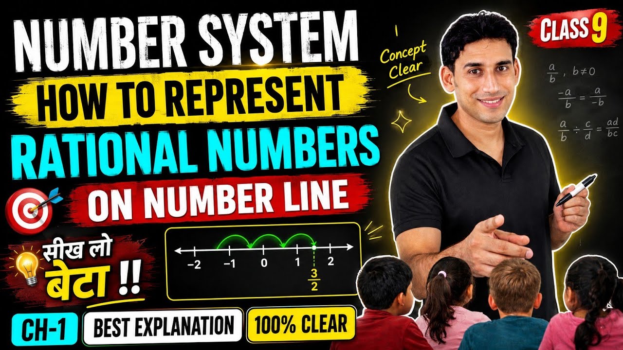How to represent Rational Numbers on Number Line - Number System - Class 9 - Ch 1 | tricks | 2022
